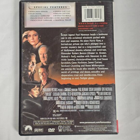 Twilight (DVD, 1998) Newman, Sarandon, Hackman - Picture 3 of 3